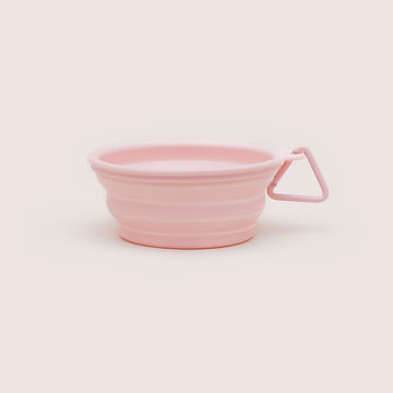 COLLAPSIBLE FOOD BOWL 400 ML | ชามอาหารสัตว์เลี้ยงพับได้ สีชมพู