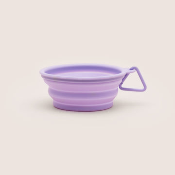 COLLAPSIBLE FOOD BOWL 400 ML | ชามอาหารสัตว์เลี้ยงพับได้ สีม่วง